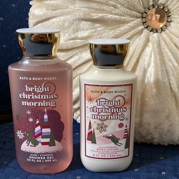 BATH & BODY WORKS SET. . . BRIGHT CHRISTMAS MORNING SCENT - Picture 2 of 6